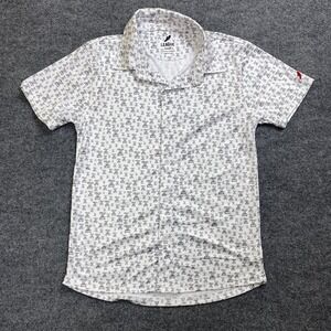 League‎ 91 Men's Small Button Up Short Sleeve Shirt AOP Flora-Bama Yacht Club